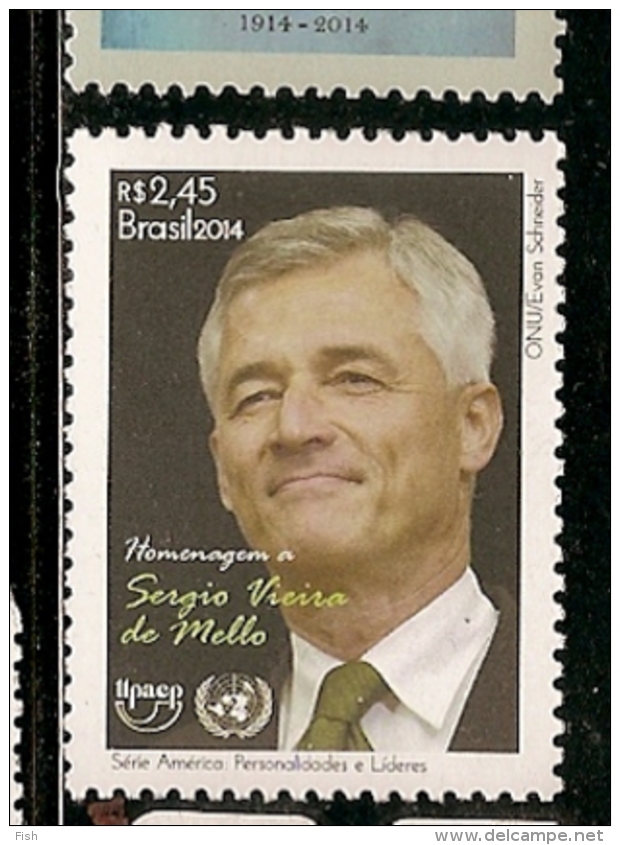 Brazil ** & UN Tribute To Sergio Vieira De Mello 2014 ((7667) - Nuovi