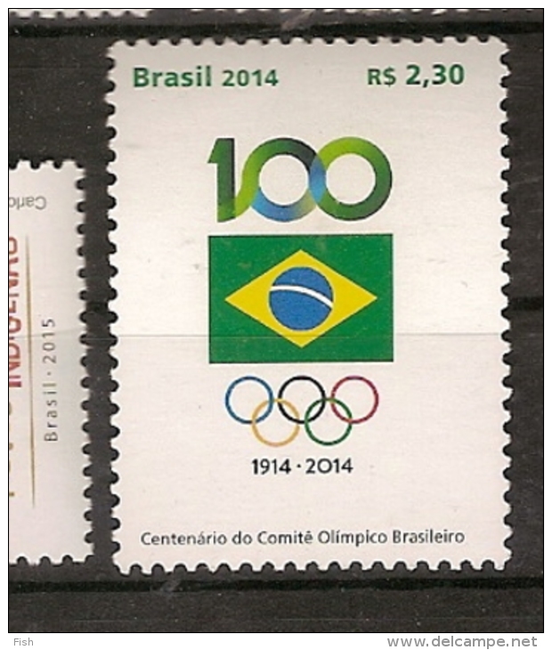 Brazil ** &  Centennial Of Brazilian Olympic Committee 2014 (5676) - Ongebruikt