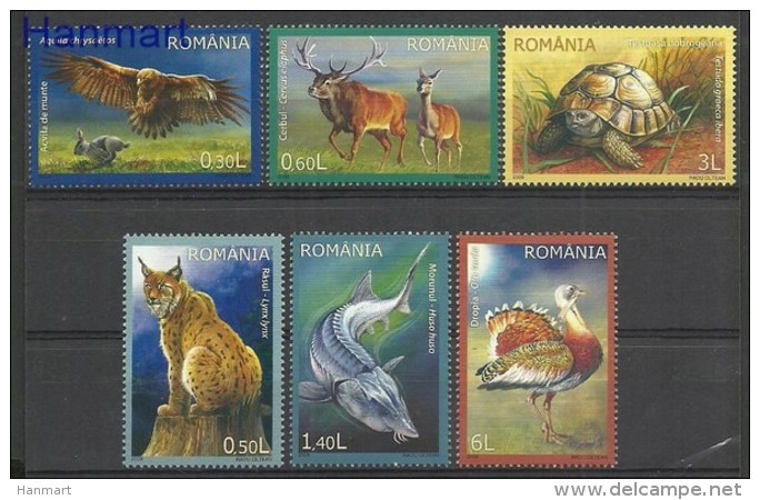 Romania 2009 Mi 380-381 MNH -  Leporidae (rabbits) Turtles Pozosta?e Big (wild) Cats Deer / Bovid Fish  ( ZE4 RMN6379-63 - Hasen