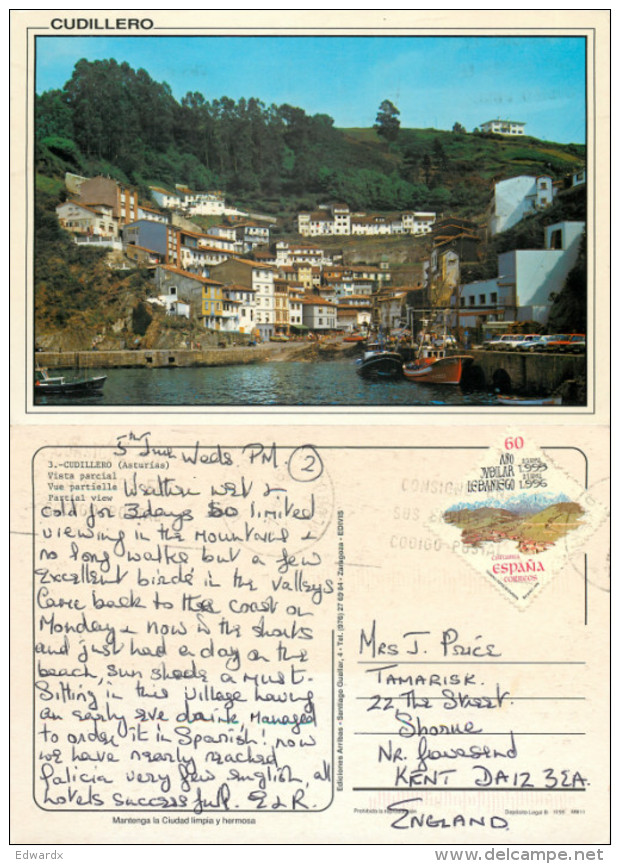 Cudillero, Spain Postcard Posted 1996 Stamp - Asturias (Oviedo)