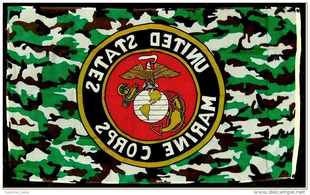 Flagge / Fahne  -  United States Marine Corps  -  Material : Polyester  -  Größe Ca. 150 X 90 Cm - Drapeaux