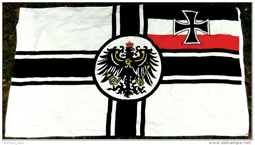 Große Flagge / Fahne  Königreich Preussen-Adler / Eisernes Kreuz  -  Material : Polyester  -  Größe Ca. 200 X 150 Cm - Sonstige & Ohne Zuordnung