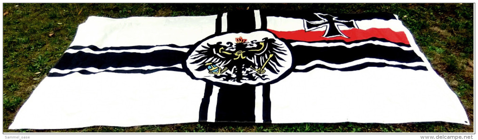 Große Flagge / Fahne  Königreich Preussen-Adler / Eisernes Kreuz  -  Material : Polyester  -  Größe Ca. 200 X 150 Cm - Sonstige & Ohne Zuordnung