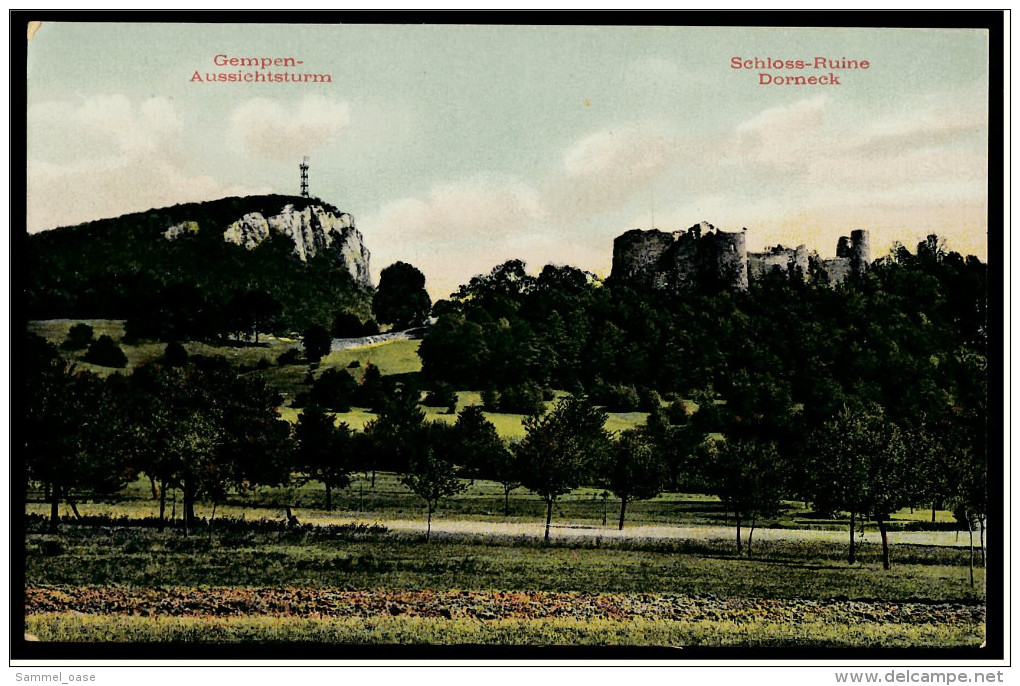 Schloss - Ruine Dorneck Mit Gempen Aussichtsturm  -  Ansichtskarte Ca. 1910  (5974) - Gempen