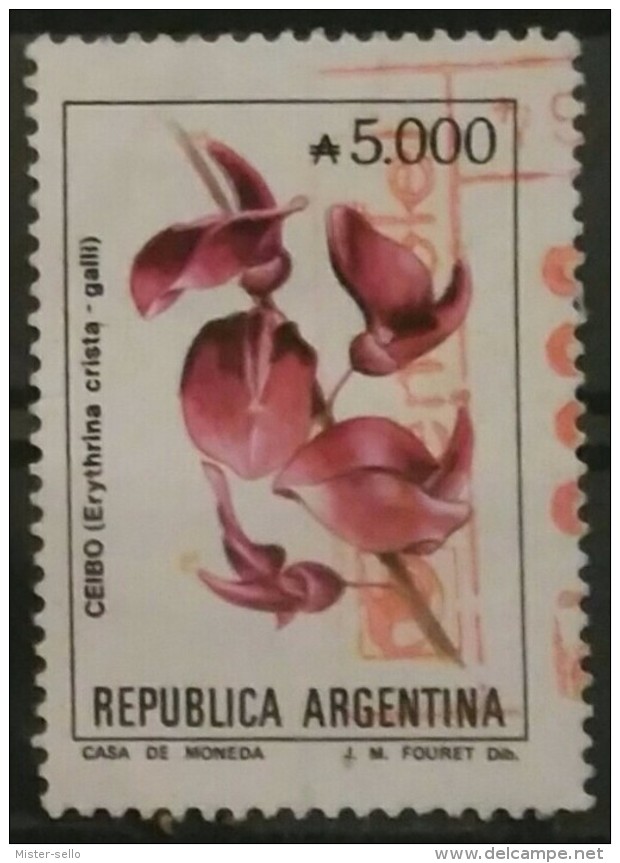 ARGENTINA 1990. Flowers Of Argentina. USADO - USED. - Usados