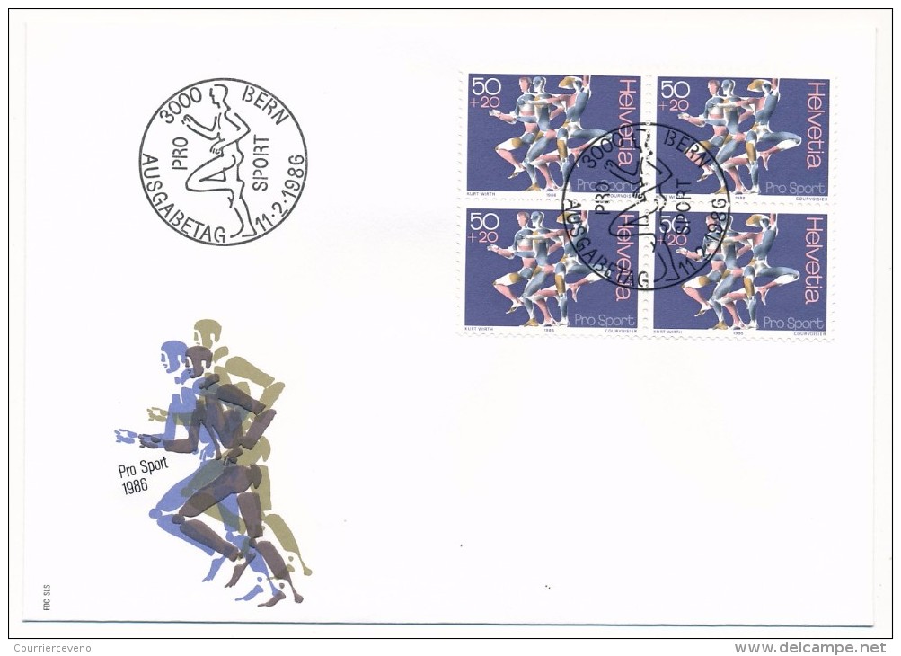 SUISSE -  FDC 1986 - Pro Sport - 2 Enveloppes - FDC