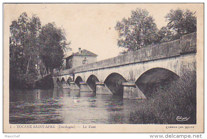 Tocane Saint Apre - Le Pont - Circulé En 1940 En FM (signature Du Guichet 5 Pour Attester De La Franchise Militaire) - Autres & Non Classés