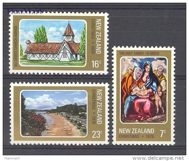 New Zealand 1978 Mi 757-759 MNH -  Virgin Mary / Madonna Others Others Churches / Cathedrals / Basilicae Christmas  ( ZS - Madonnen