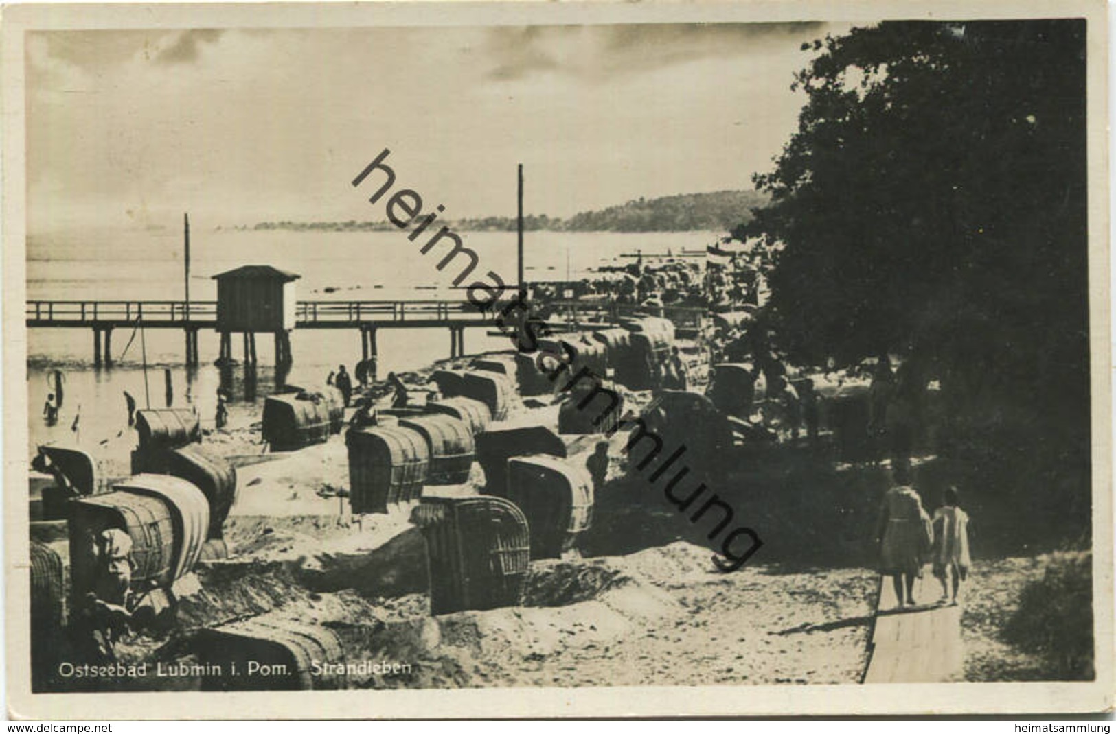 Ostseebad Lubmin In Pommern - Strandleben - Foto-AK - Verlag Julius Simonsen Oldenburg Gel. 1939 - Lubmin