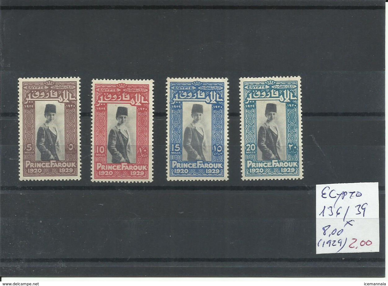 EGIPTO YVERT 136/39   MH  * - Unused Stamps