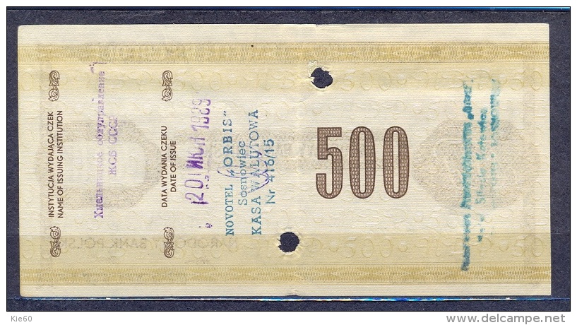 Poland  - 1988 - 500 Zl ..... Travelles Cheque - Poland