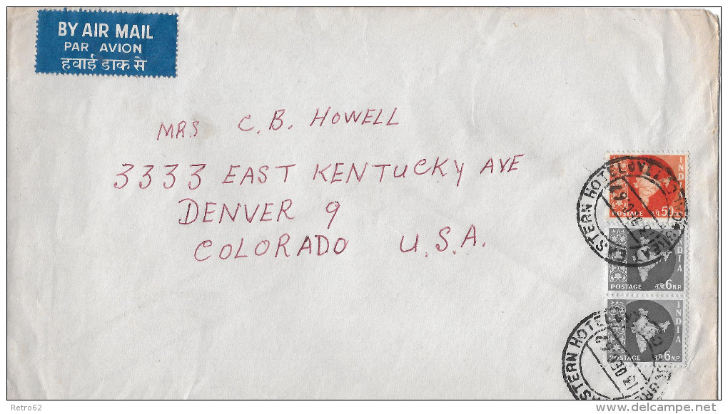 INDIEN - DENVER USA  &#8594; Luftpostbrief/Flypost 13.12.1967 - Lettres & Documents