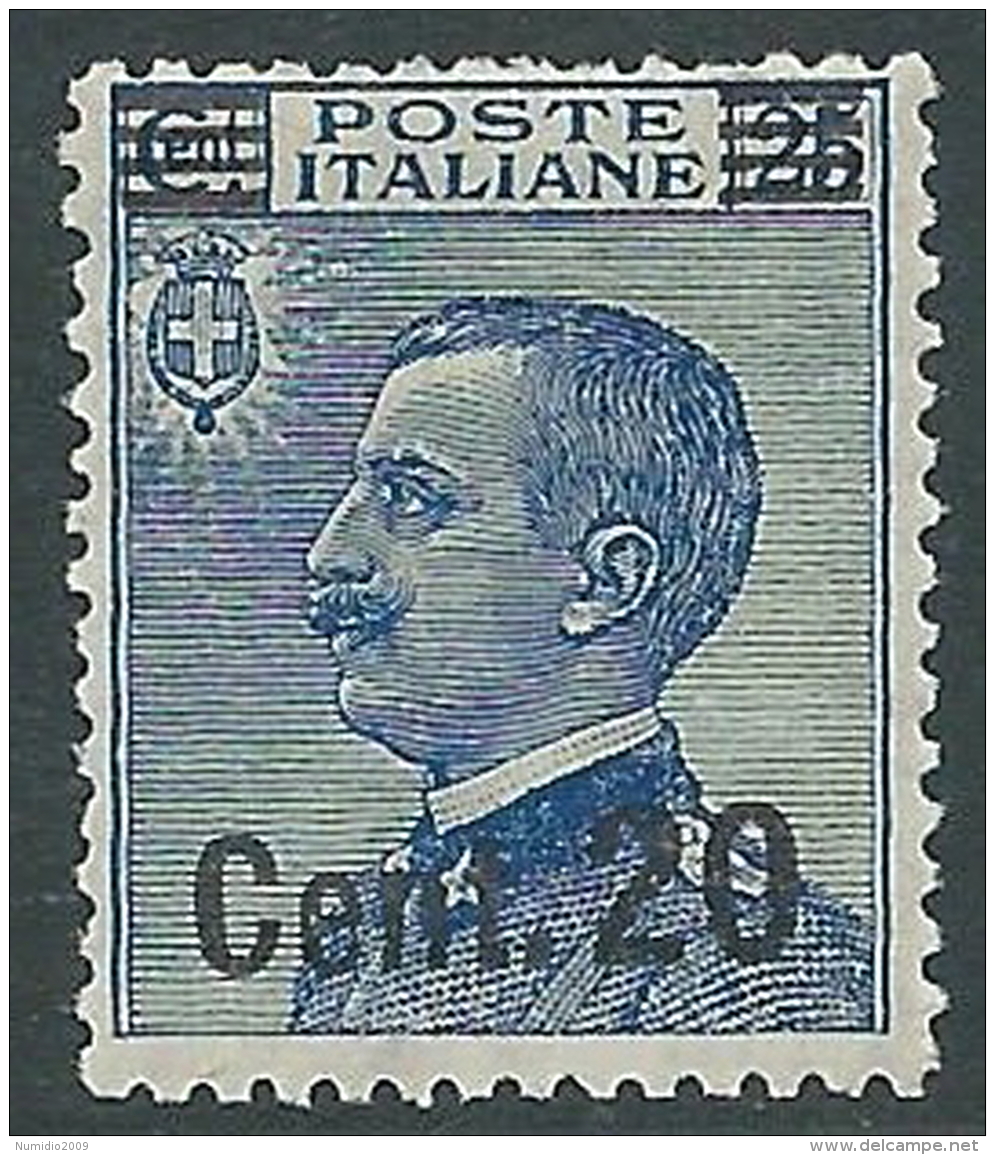 1924-25 REGNO EFFIGIE SOPRASTAMPATO 20 SU 25 CENT MNH ** - CZ22-5 - Ungebraucht