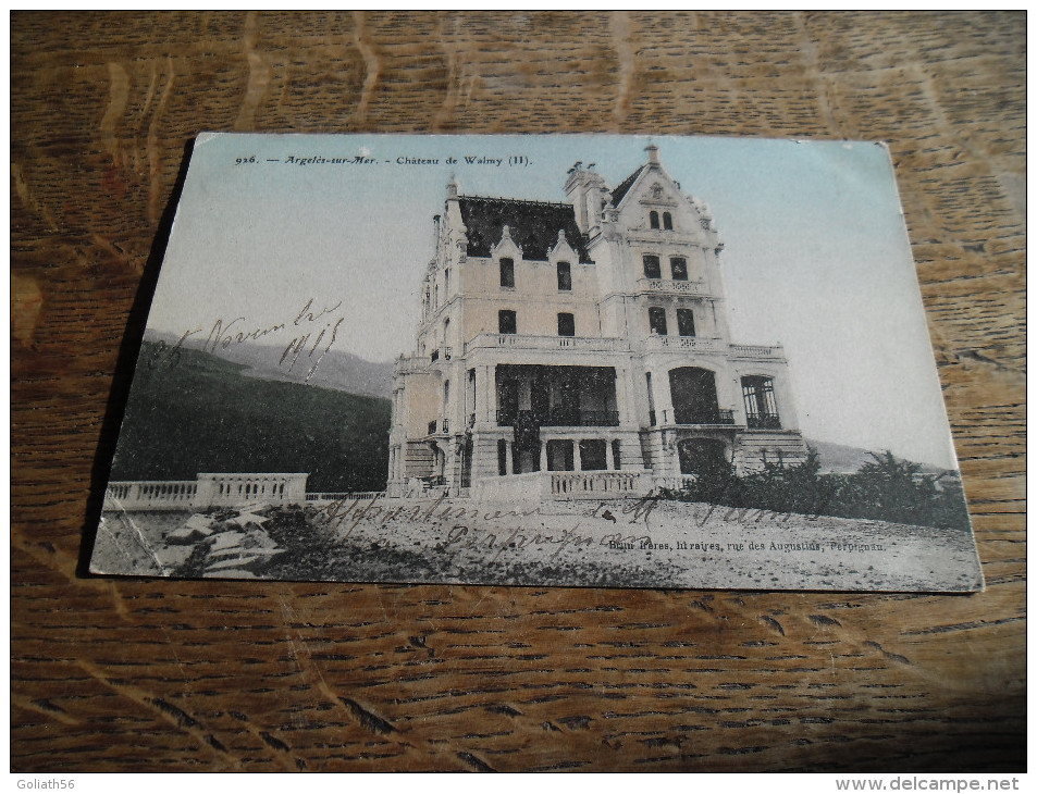 CPA De Argelès Sur Mer - Château De Walmy - N°926 - Daté 1915 - Argeles Sur Mer