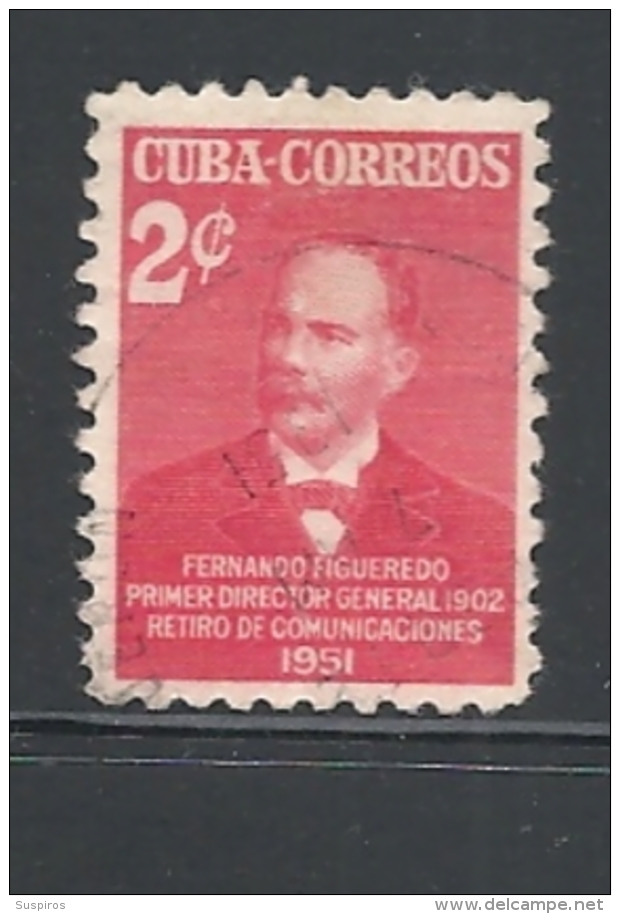 CUBA   -  1951 Retirement Fund For Postal Employees   USED  F. Figueredo - Oblitérés