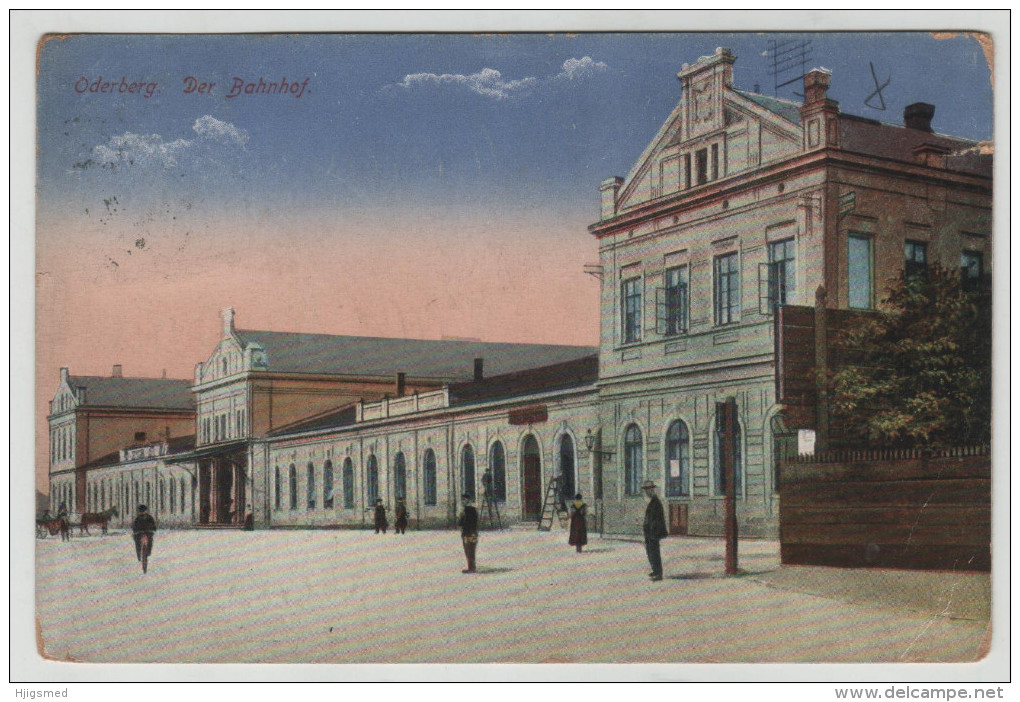 Germany Deutschland Oderberg Der Bahnhof Train Station Bicycle Post Card Postkarte Karte Carte Postale POSTCARD - Oderberg