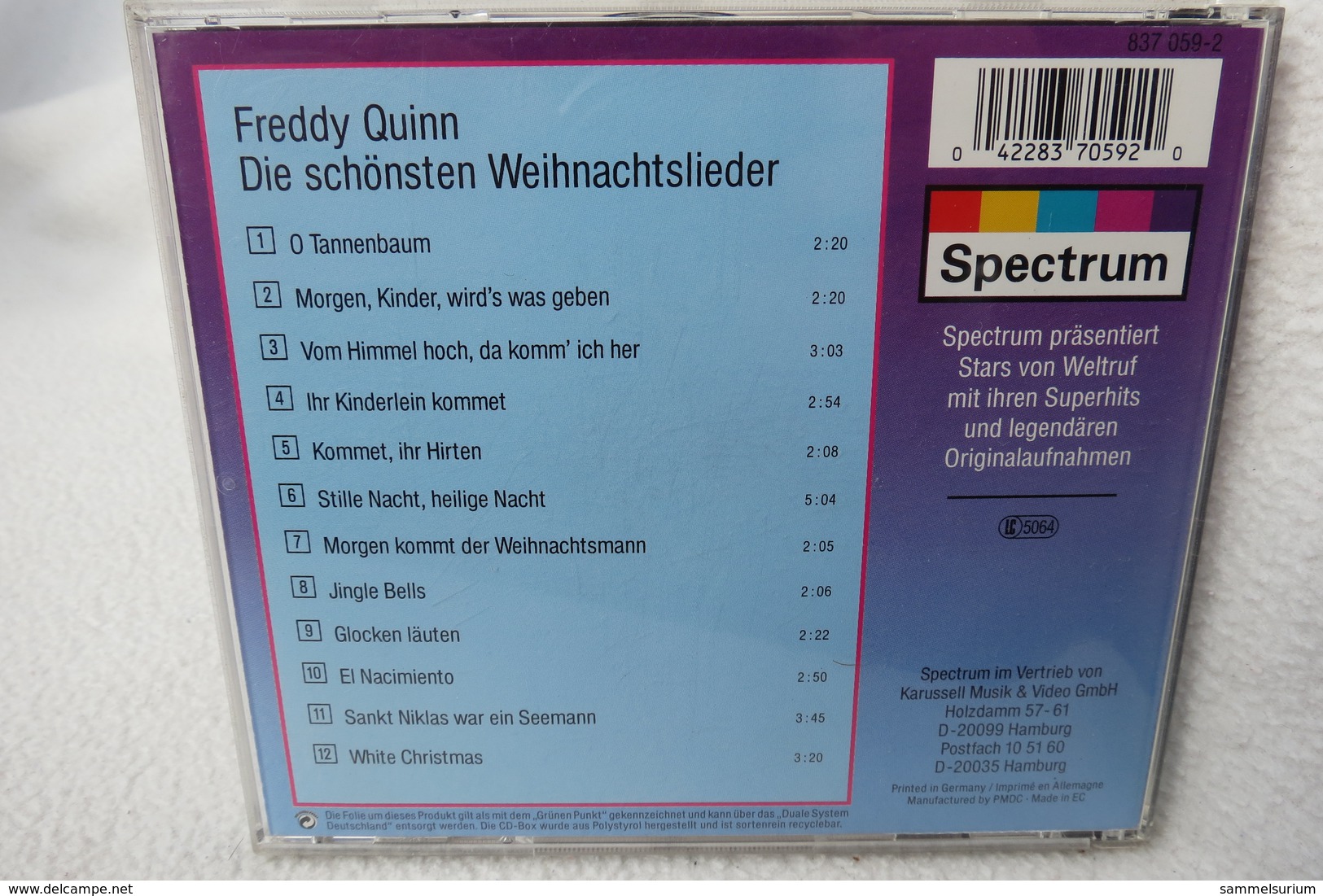 CD "Freddy Quinn" Die Schönsten Weihnachtslieder - Christmas Carols