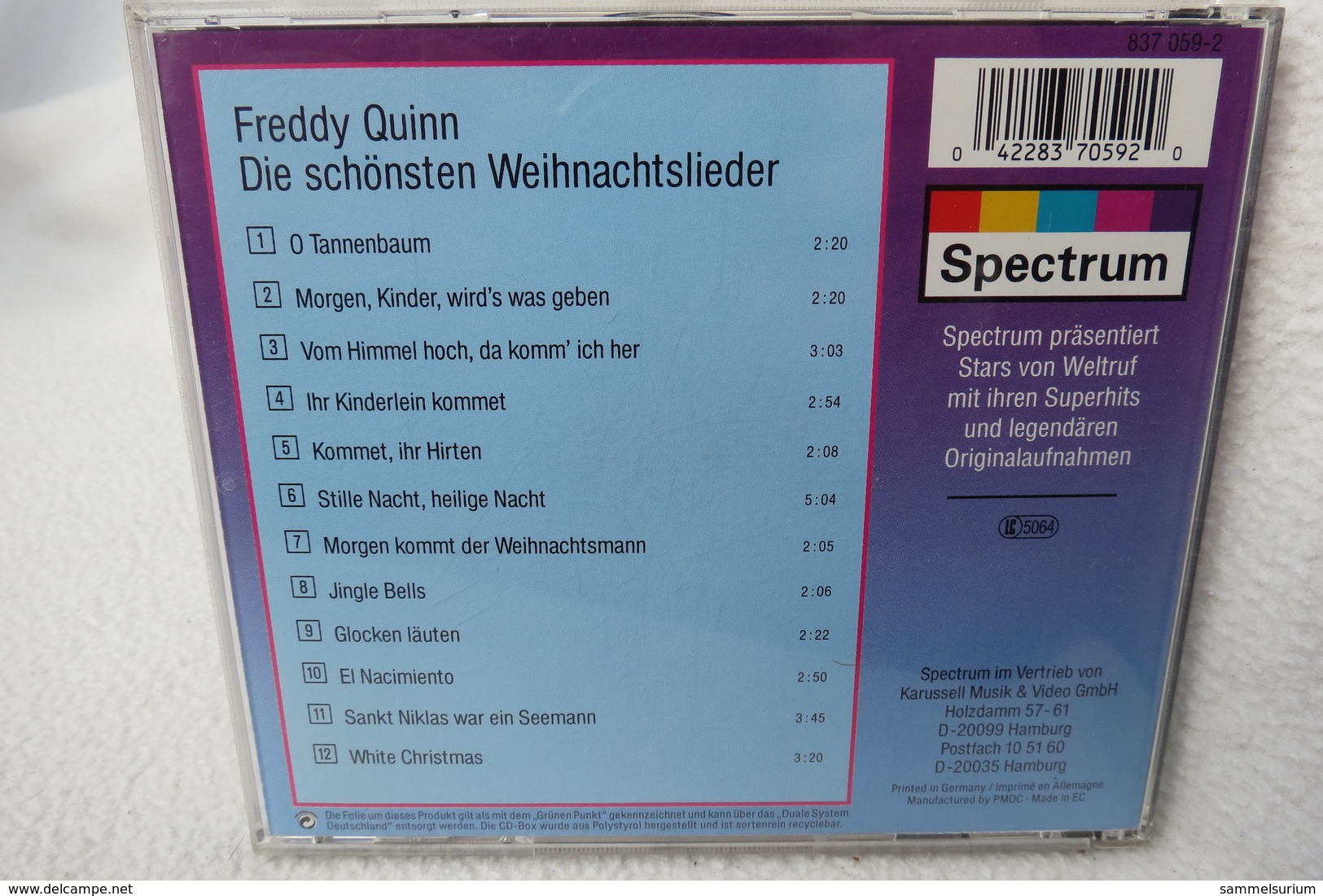 CD "Freddy Quinn" Die Schönsten Weihnachtslieder - Chants De Noel