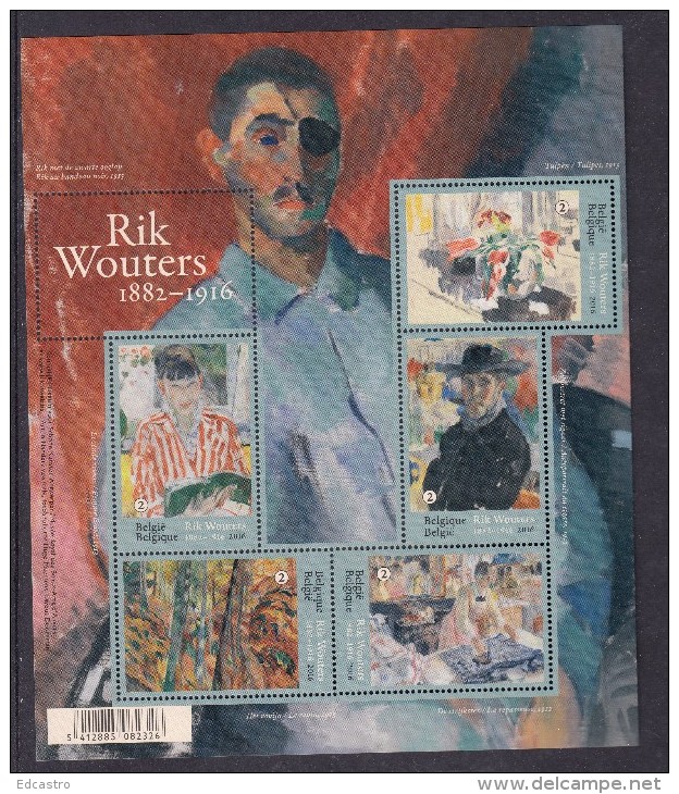 BELGIE BELGIQUE BELGIUM 2016 Rik Wouters (1882-1916) - Ungebraucht
