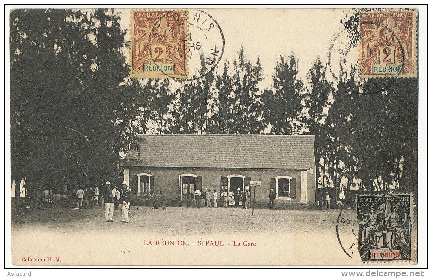 La  Reunion St Paul La Gare Collec. H.M. Bel Affranchissement 3 Timbres Vers Deurne Anvers Belgique - Saint Paul