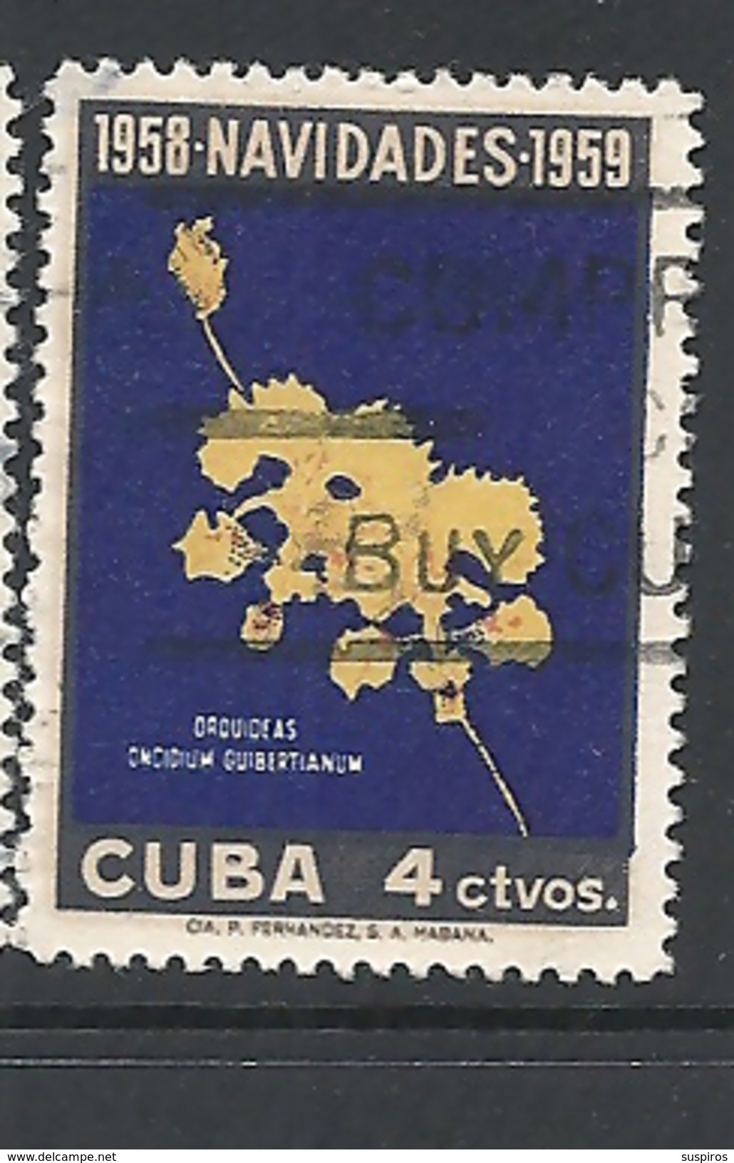 CUBA      1958 Christmas - Orchids SET    USED - Gebraucht