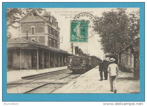 CPA - Chemin De Fer Train En Gare De VILLEFRANCHE S/SAÔNE 69 - Villefranche-sur-Saone