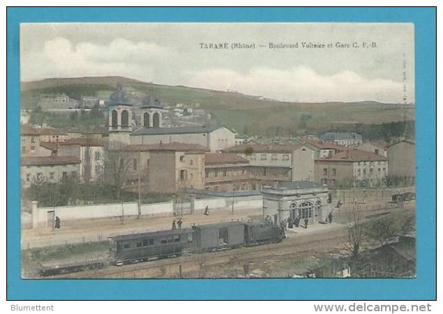 CPA - Chemin De Fer Train En Gare De TARARE 69 - Tarare