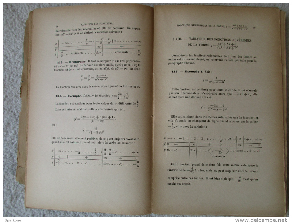 Compléments Du Cours D'algèbre (E. Combette) éditions Félix Alcan De 1896 - Über 18