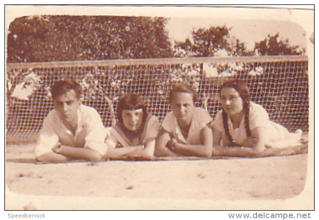 25935 -5 Photos Tennis Feminin Femme - CHEVRON -  (Chalons Marne ?) Sport Equipe -juillet 1928 - Sports