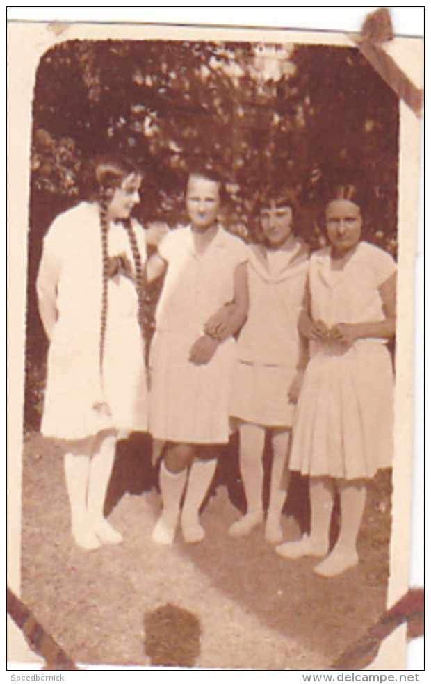 25935 -5 Photos Tennis Feminin Femme - CHEVRON -  (Chalons Marne ?) Sport Equipe -juillet 1928 - Sports