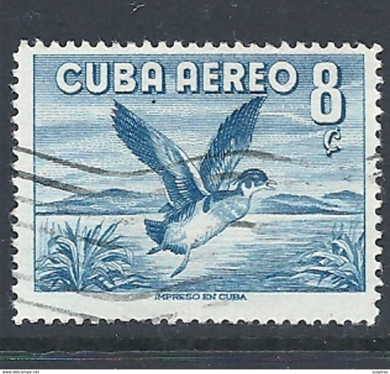 CUBA      1956 Airmail - Birds      AIRMAIL     USED       Aix Sponsa - Gebraucht