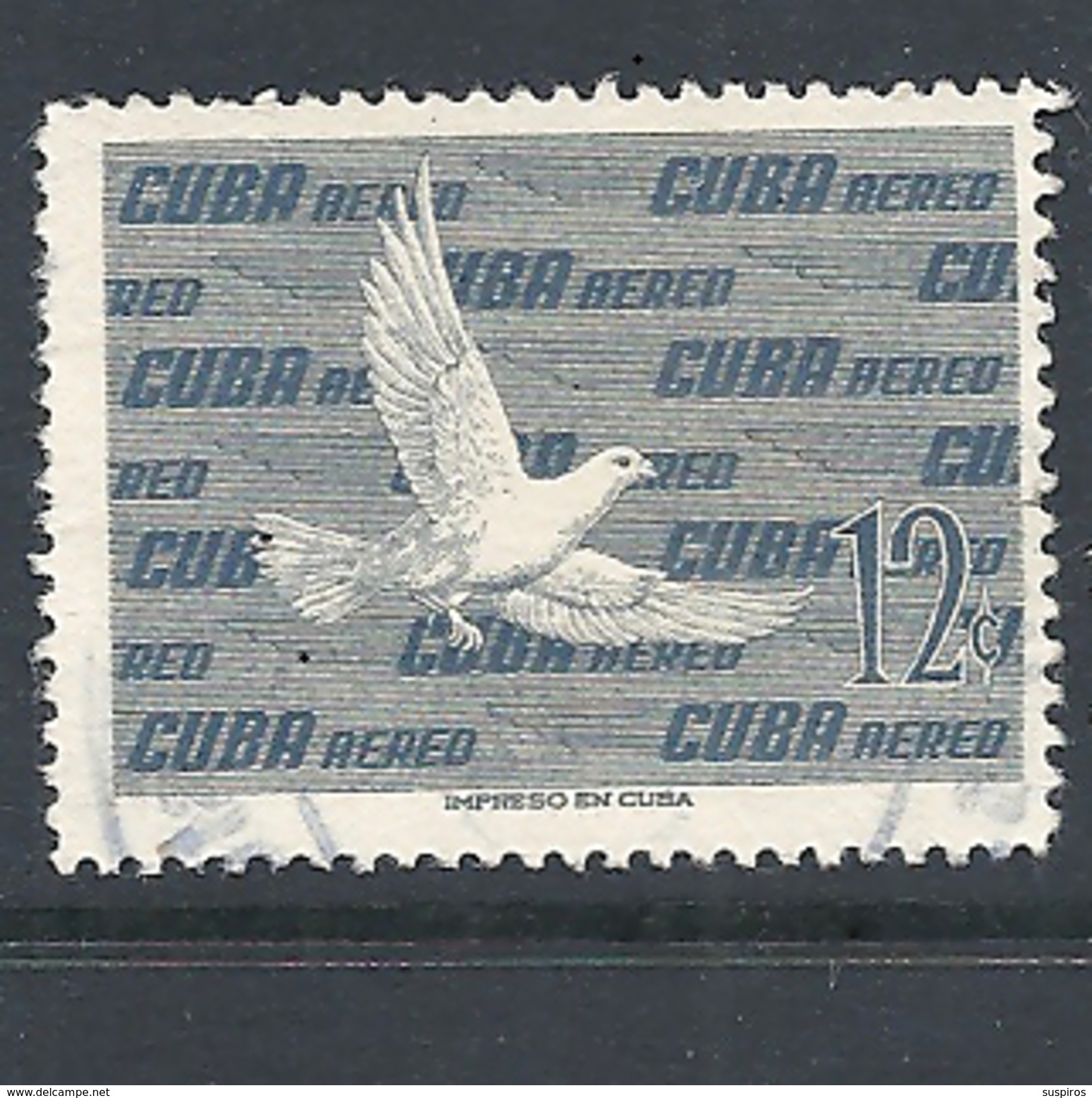 CUBA      1956 Airmail - Birds      AIRMAIL     USED     Columba Inornata - Gebraucht