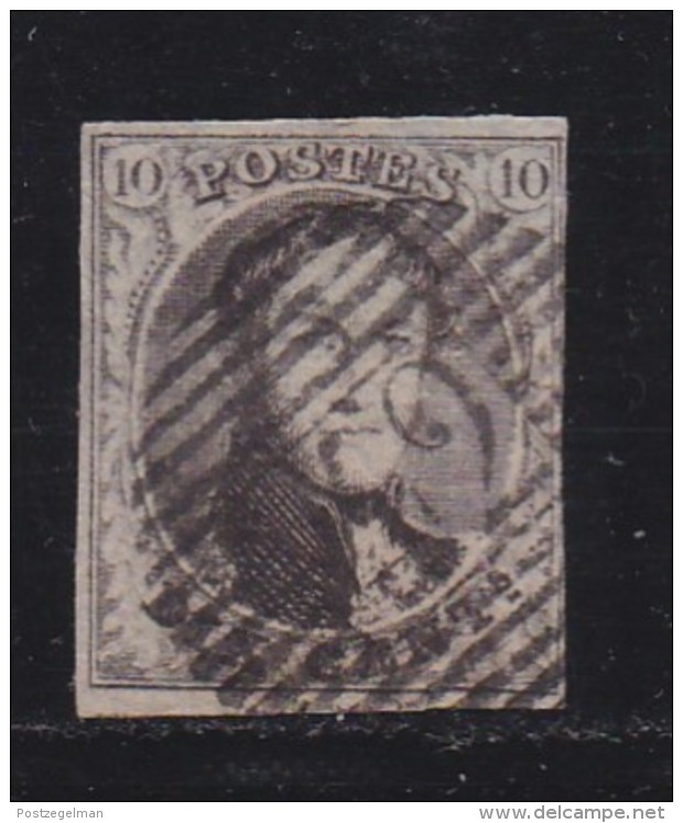 BELGIUM, 1858, Used Stamp(s), Leopold !, Brown 10 Cent, MI 7, #10253, - 1858-1862 Medallions (9/12)