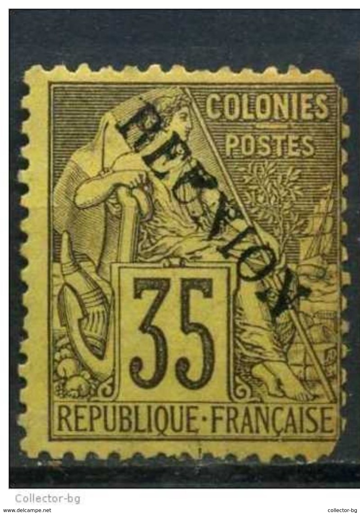 ULTRA RARE 35 FRANCAISE FRANCE COLONIES OVERPRINT REUNION M26 STAMP TIMBRE LOW PRICE - Collectors