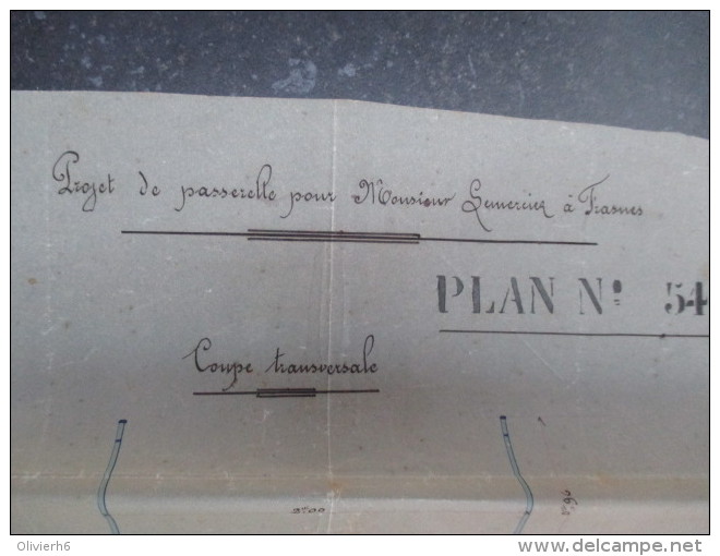 VP BELGIQUE (V1610) PASSERELLE à FRASNES 1877 (2 Vues) Ingénieur Architecte ISAAC PARIS Marchiennes-au-pont - Arquitectura