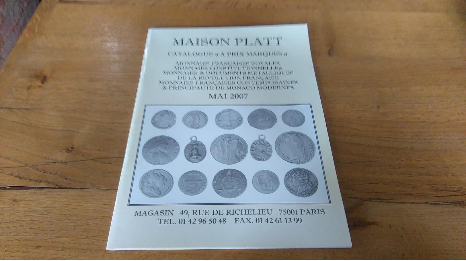 60: Maison Platt Catalogue A Prix Marques Monnaies - Français