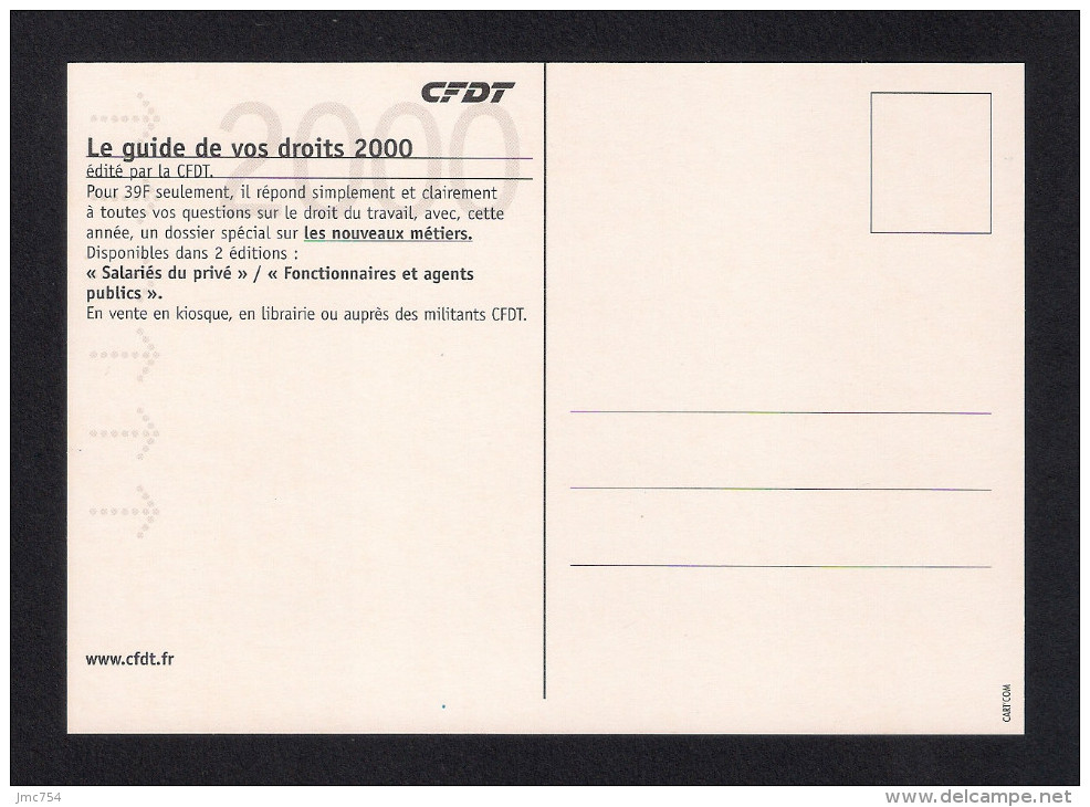 Cart'Com.  Syndicat.   CFDT.   Guide Des Droits Des Salariés 2000. - Sindacati