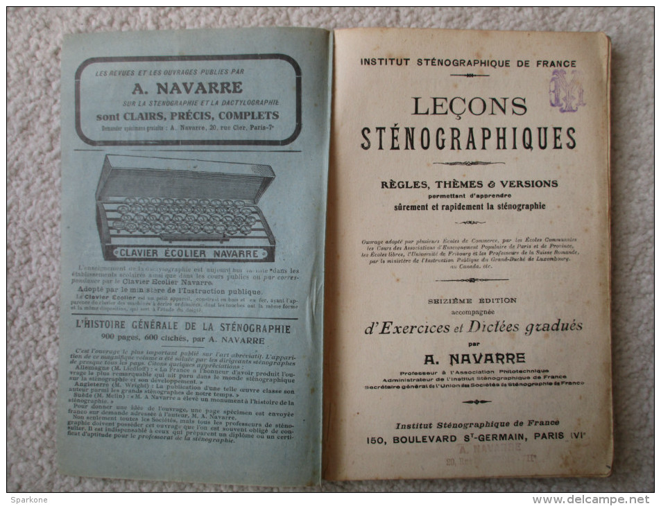 Leçons Sténographiques (A. Navarre) - 18 Ans Et Plus