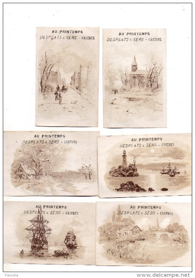 Au Printemps.Desplats & Sers.. Castres. Lot De 6 Chromos. Paysages. - Autres & Non Classés