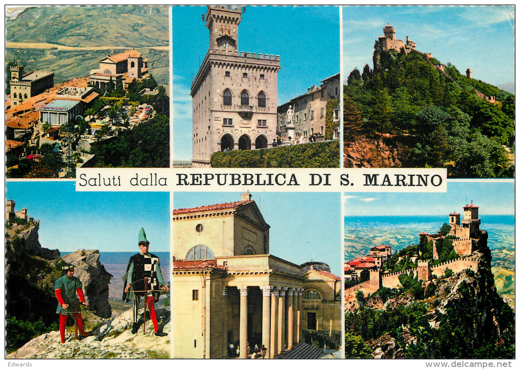 Multiview, San Marino Postcard Posted 1965 Stamp - San Marino