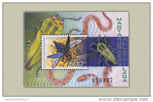HUNGARY 2004 FAUNA Hungarian Animals INSECTS BEETLE SNAKE - Fine S/S MNH - Andere & Zonder Classificatie