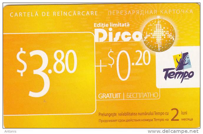 MOLDOVA - Disco Tempo By Voxtel Prepaid Card(paper) $3.80, Exp.date 31/12/06, Used - Moldavie