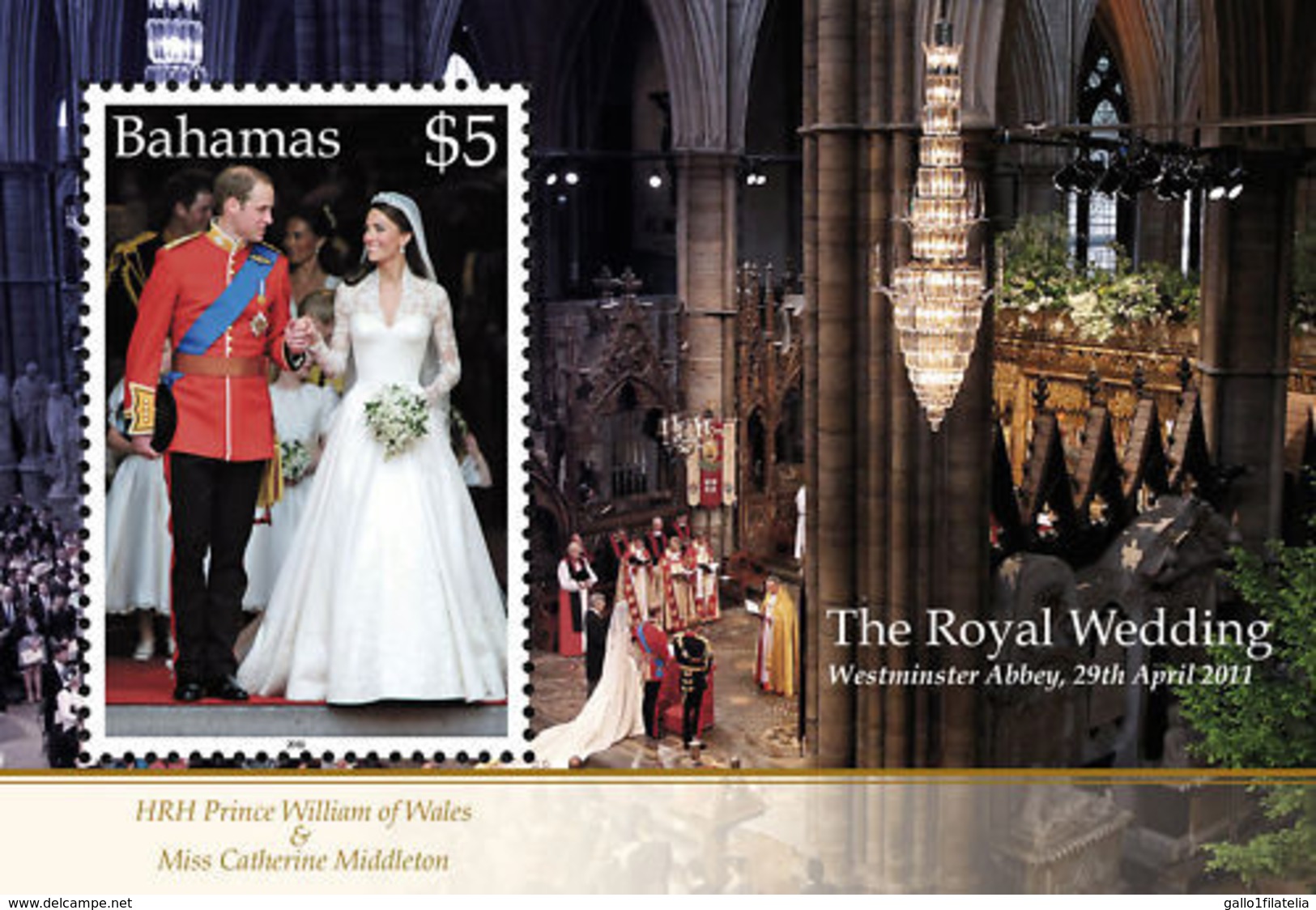 2011 - BAHAMAS - NOZZE REALI / ROYAL WEDDING. MNH - Bahamas (1973-...)