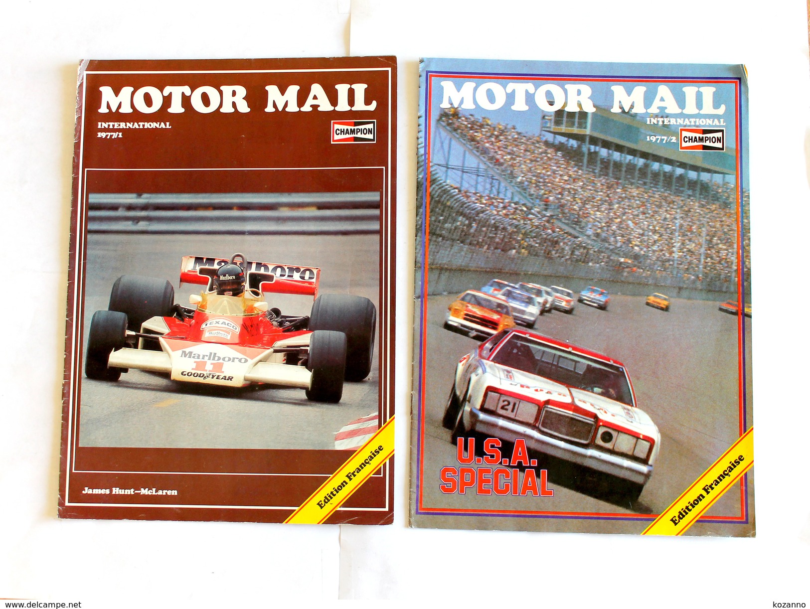 45- MAGAZINE AUTOMOBILE 2 REVUE MOTOR MAIL 1977 JAMES HUNT-Mc LAREN, USA SPECIAL - Auto/Motorrad