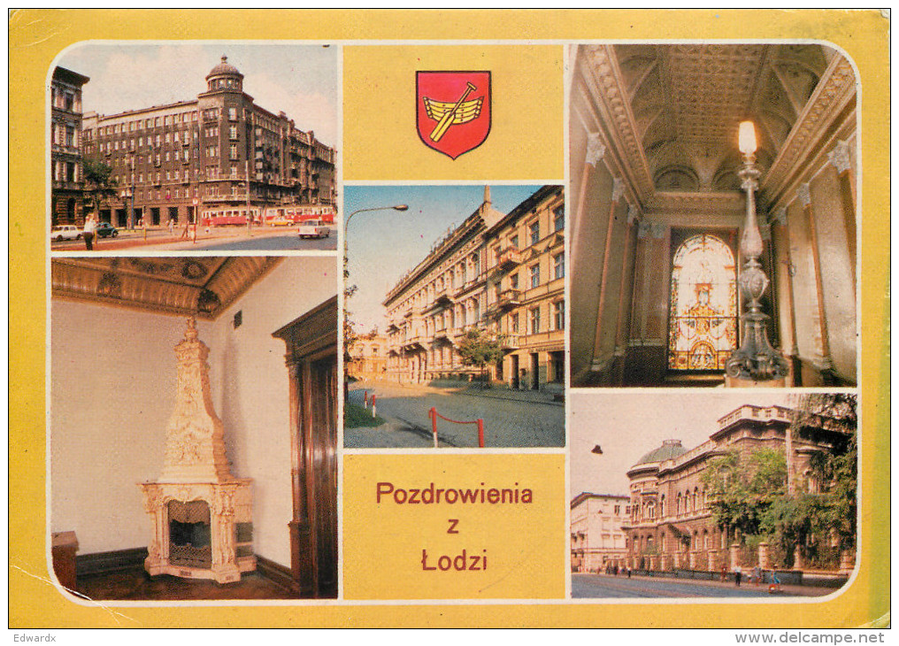 Lodz, Poland Postcard Posted 1986 Stamp - Pologne