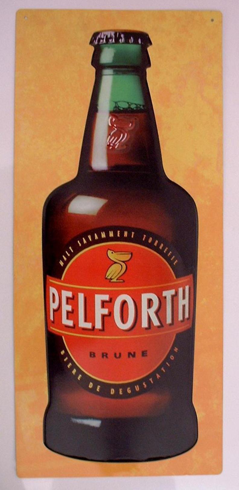 Publicité Tôle "BIERE PELFORTH BRUNE" - Tin Signs (after1960)