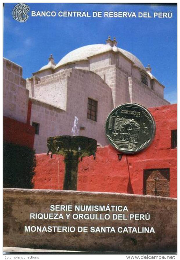 Lote PM2011-2, Peru, 2011, Moneda, Coin, Folder, 1 N Sol, Monasterio De Santa Catalina, Saint - Peru