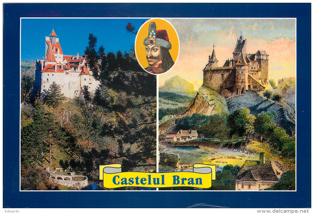 Bran Castle Dracula, Transylvania, Romania Postcard Posted 2009 Stamp - Roemenië