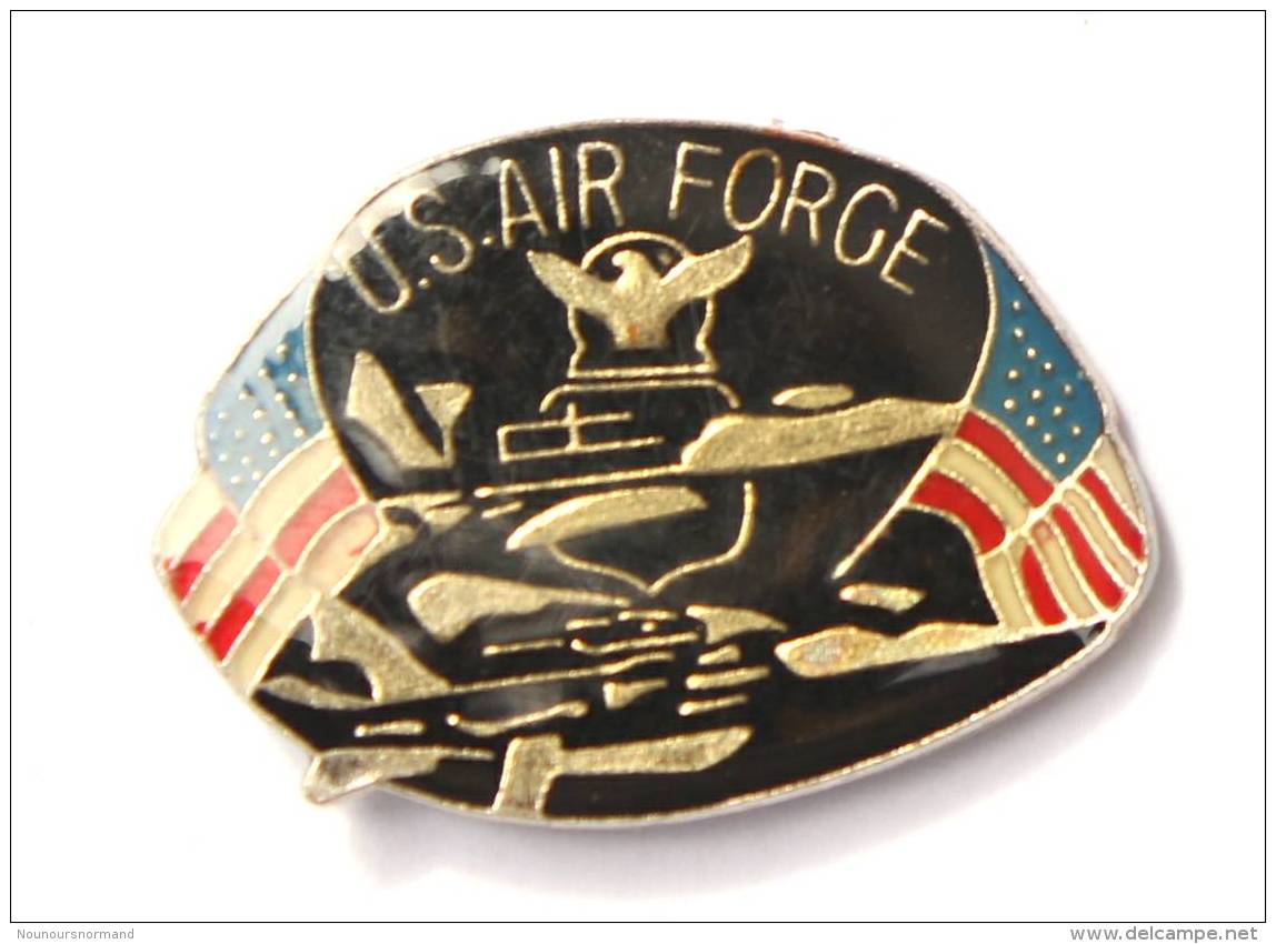 Pin´s  U.S AIR FORCE - Avions De Chasse - Aigle Et Drapeaux Américains - F828 - Espace