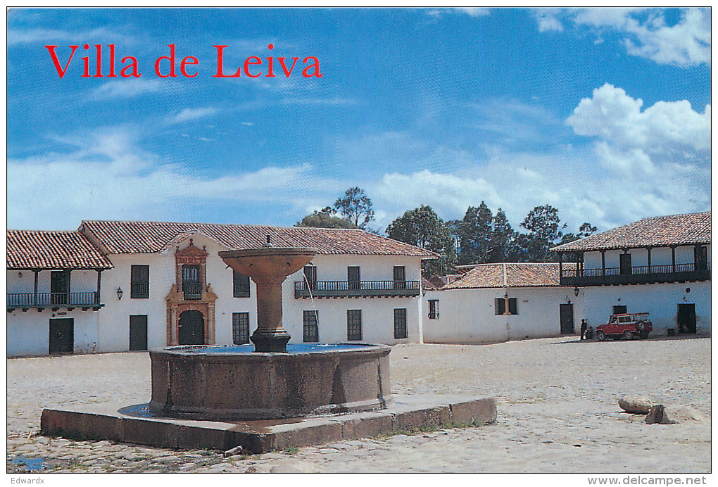 Plaza Principal, Villa De Leiva, Colombia Postcard Unposted - Colombie